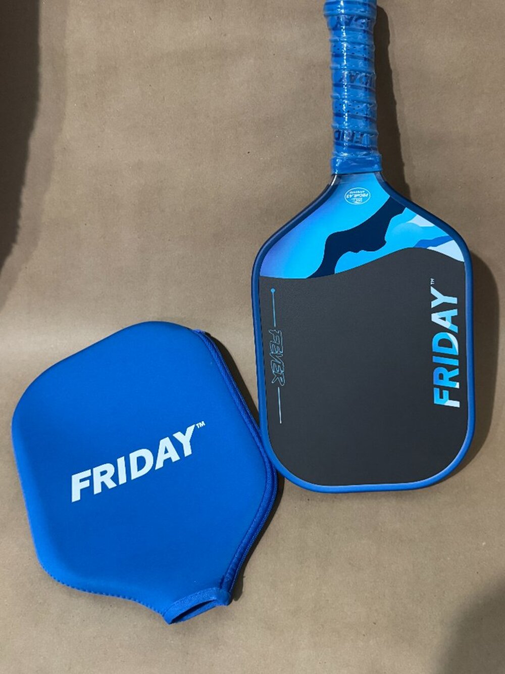 Friday Fever -Gen 3- Pickleball Paddle - Carbon Fiber, Glacier Blue w/FREE COVER